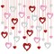 36 Pcs Valentine's Day Decorations Glitter Heart Hanging Swirls - No DIY Red Pink Silver Heart Hanging Decorations Party Decoration Swirls Ornaments for Valentines Day Party Supplies Decorations